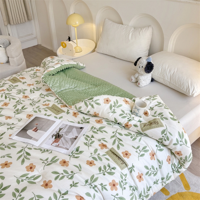 91家纺网 家纺一手货源 找家纺 （总）小石头家纺 2025新款A类全棉纯棉豆豆绒大豆被 被子冬被被芯春秋被