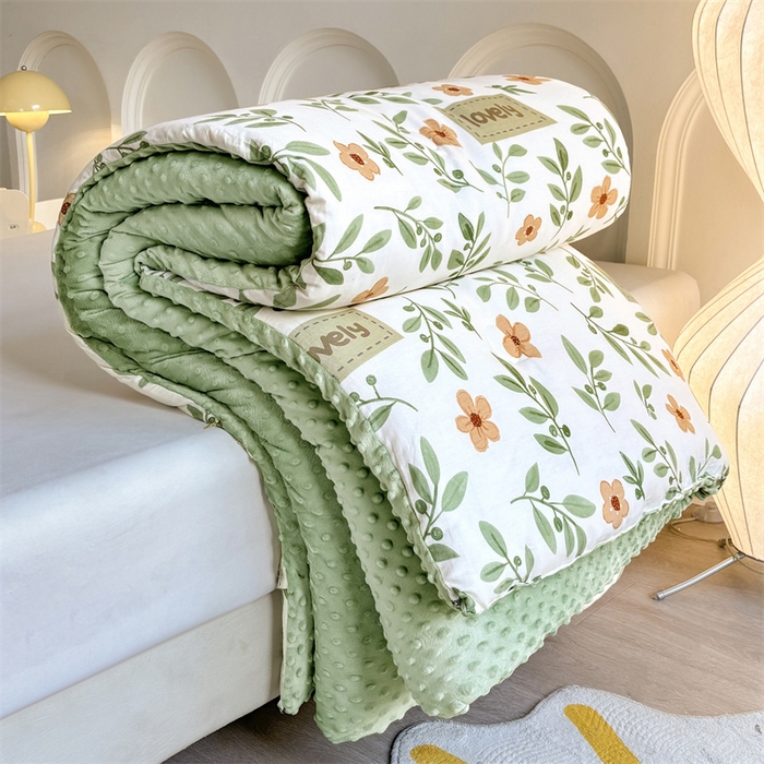 91家纺网 家纺一手货源 找家纺 （总）小石头家纺 2025新款A类全棉纯棉豆豆绒大豆被 被子冬被被芯春秋被