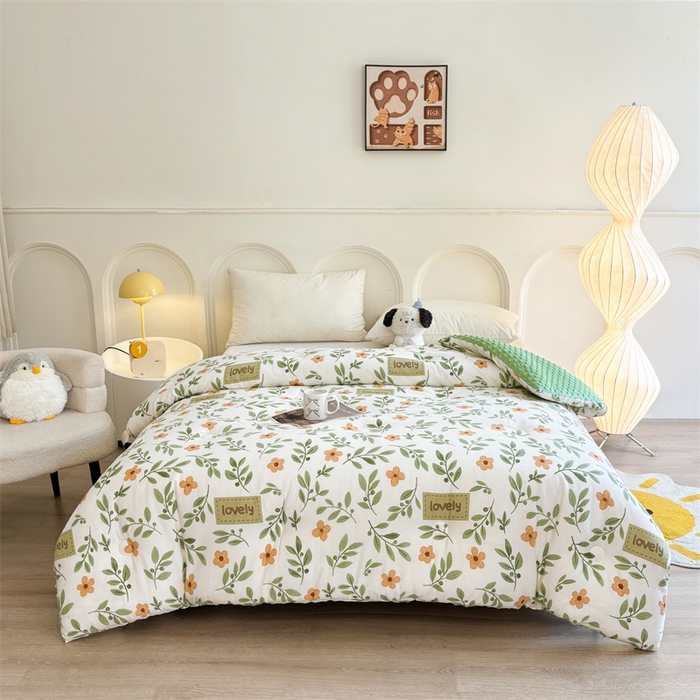 91家纺网 家纺一手货源 找家纺 （总）小石头家纺 2025新款A类全棉纯棉豆豆绒大豆被 被子冬被被芯春秋被