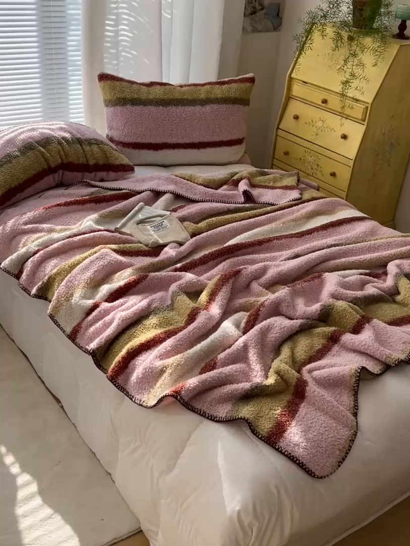 91家纺网 家纺一手货源 找家纺 （总）舒隅家纺 A类高级感半边绒三角针毛毯毯子