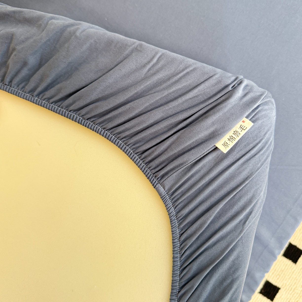 91家纺网 家纺一手货源 找家纺 （总）眠博士 2025新款纯色全棉纯棉磨毛学生床床笠单品床笠床笠单件