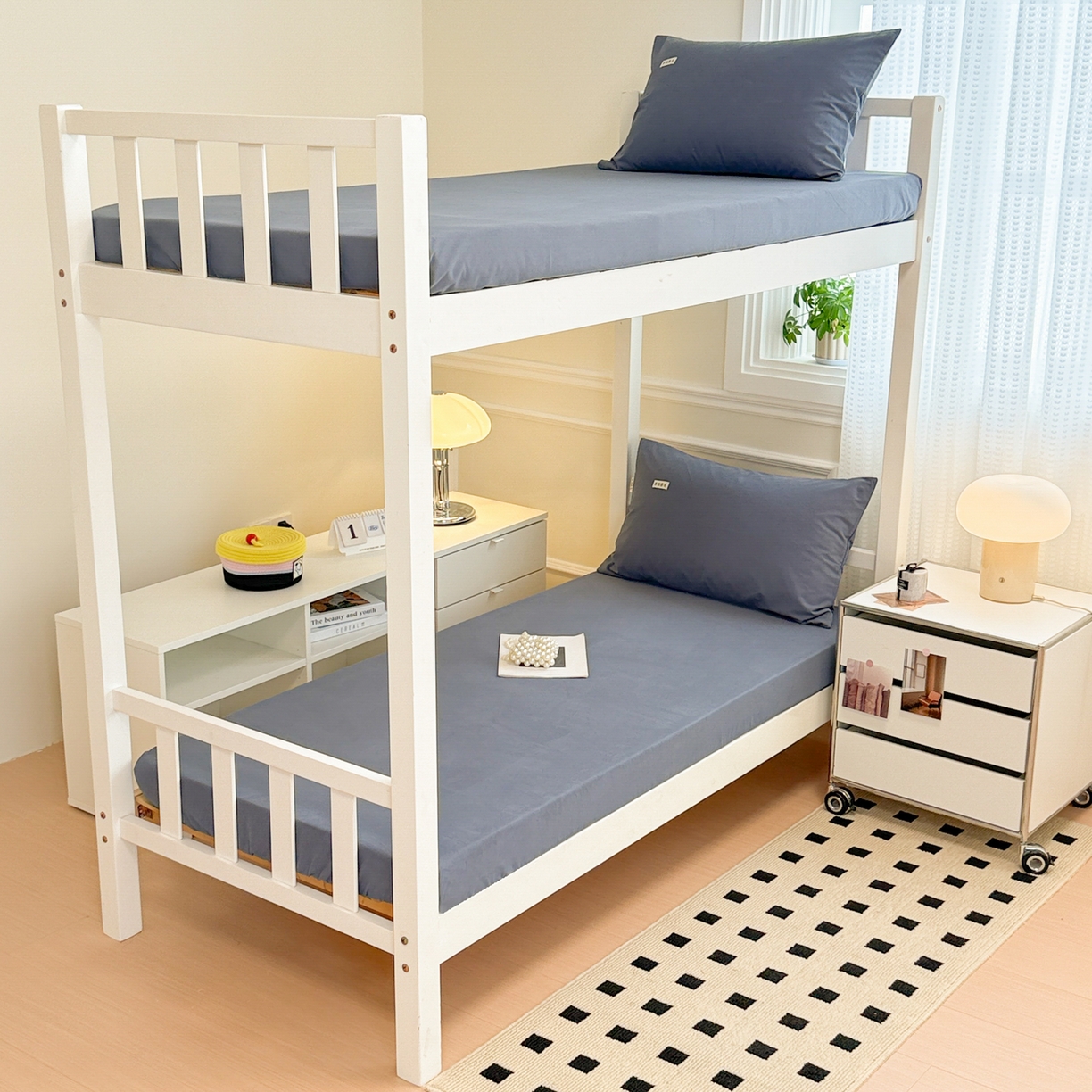 91家纺网 家纺一手货源 找家纺 （总）眠博士 2025新款纯色全棉纯棉磨毛学生床床笠单品床笠床笠单件