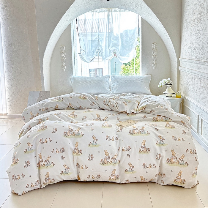 91家纺网 家纺一手货源 找家纺 （总1）安逸家纺 新款全棉被套加厚生态磨毛学生单被套纯棉被罩