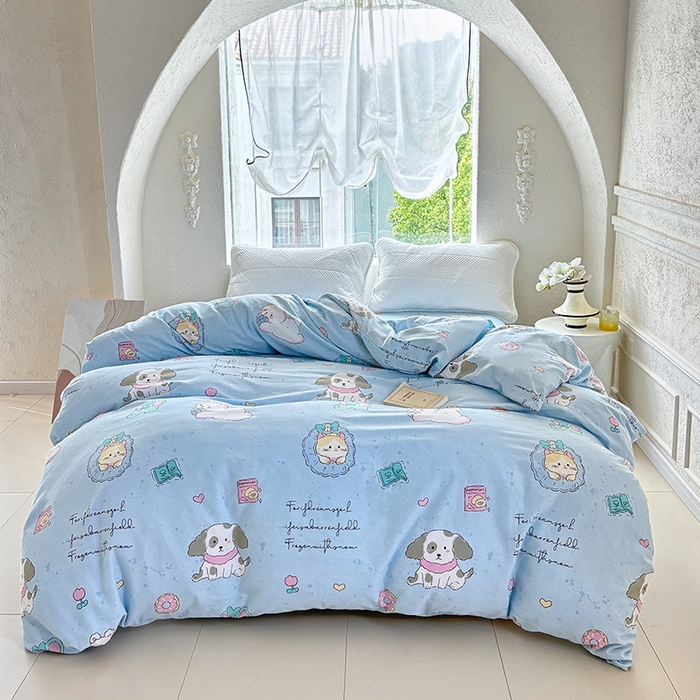 91家纺网 家纺一手货源 找家纺 （总1）安逸家纺 新款全棉被套加厚生态磨毛学生单被套纯棉被罩