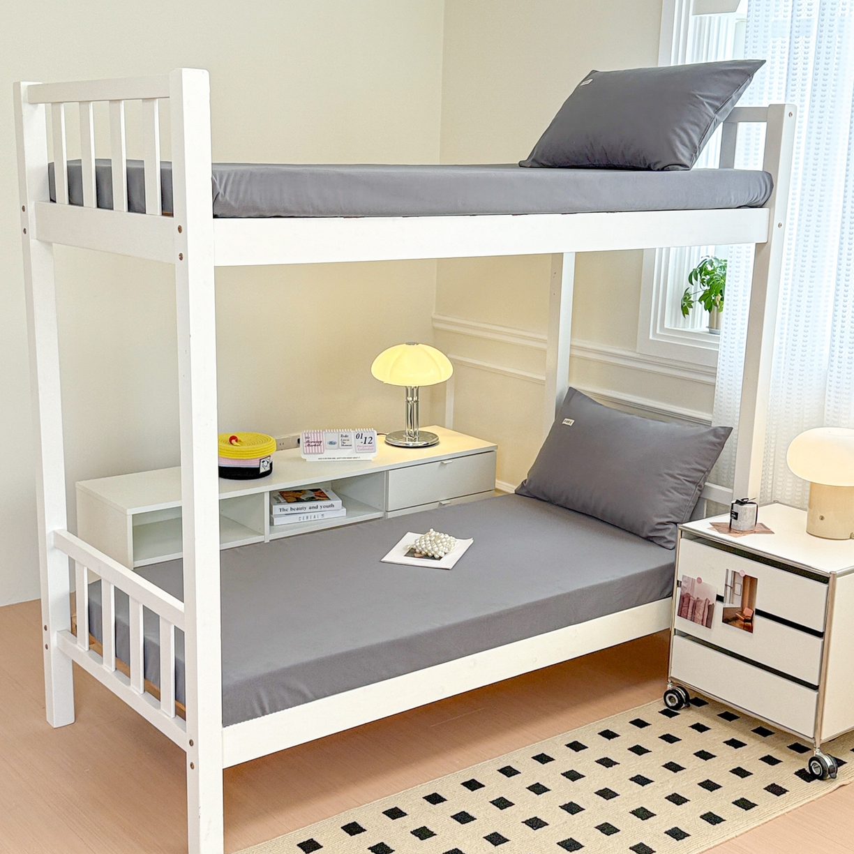 91家纺网 家纺一手货源 找家纺 眠博士 2025新款纯色全棉纯棉磨毛学生床床笠单品床笠床笠单件 磨毛床笠-陶瓷深灰