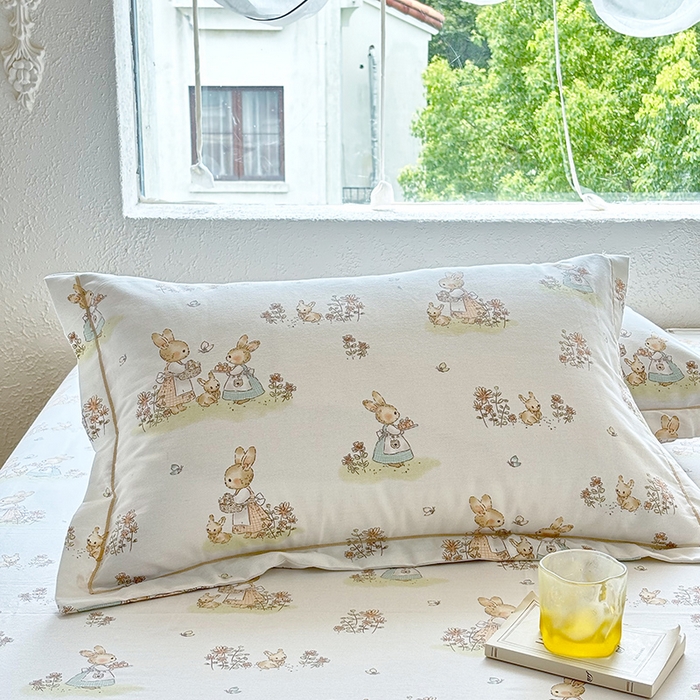 91家纺网 家纺一手货源 找家纺 （总1）安逸家纺 新款全棉枕套加厚生态磨毛学生单枕套一对