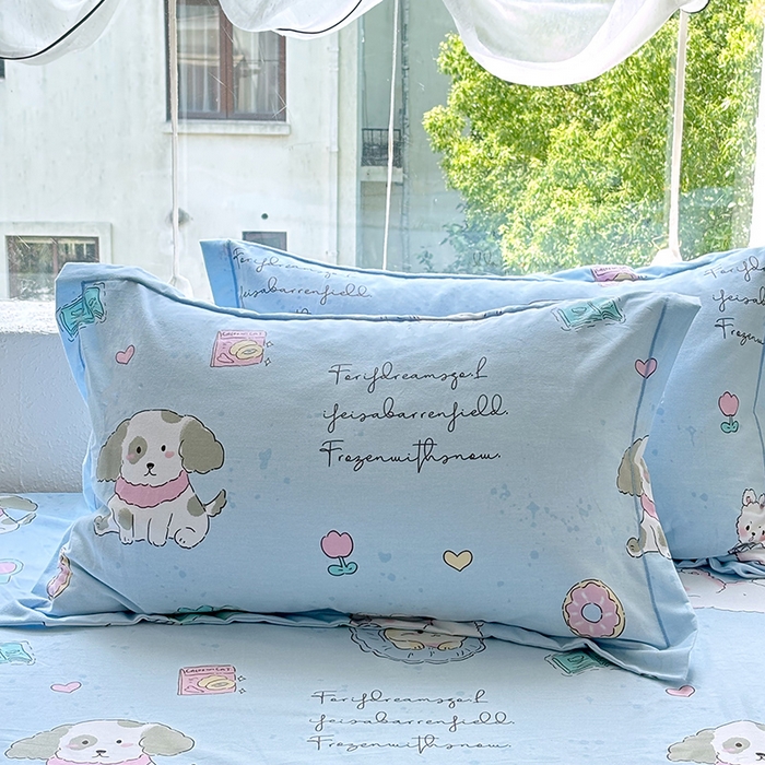 91家纺网 家纺一手货源 找家纺 （总1）安逸家纺 新款全棉枕套加厚生态磨毛学生单枕套一对