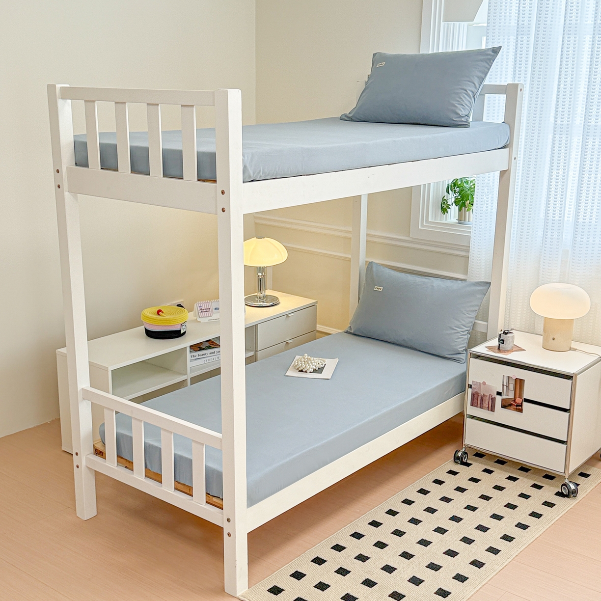 91家纺网 家纺一手货源 找家纺 眠博士 2025新款纯色全棉纯棉磨毛学生床床笠单品床笠床笠单件 磨毛床笠-陶瓷浅蓝