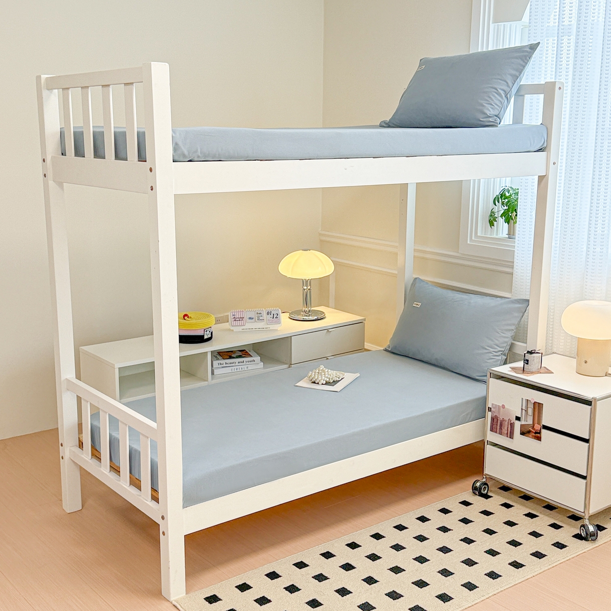 91家纺网 家纺一手货源 找家纺 眠博士 2025新款纯色全棉纯棉磨毛学生床床笠单品床笠床笠单件 磨毛床笠-陶瓷浅蓝