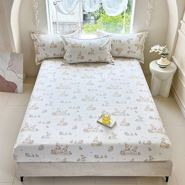 91家纺网 家纺一手货源 找家纺 （总1）安逸家纺 新款全棉床笠加厚生态磨毛床罩学生床笠纯棉单床笠