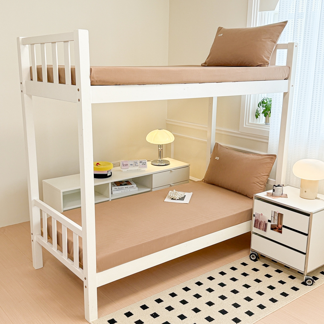 91家纺网 家纺一手货源 找家纺 眠博士 2025新款纯色全棉纯棉磨毛学生床床笠单品床笠床笠单件 磨毛床笠-陶瓷卡其