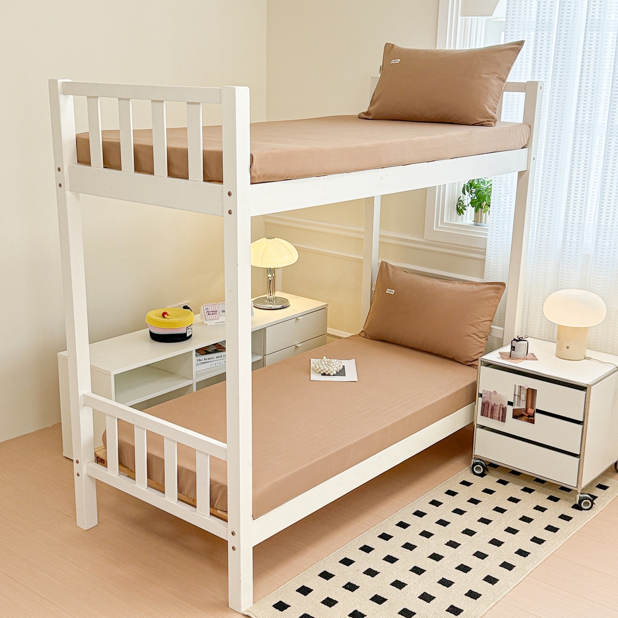 91家纺网 家纺一手货源 找家纺 眠博士 2025新款纯色全棉纯棉磨毛学生床床笠单品床笠床笠单件 磨毛床笠-陶瓷卡其