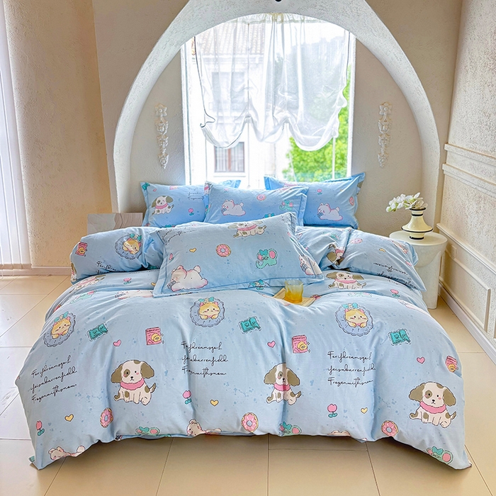 91家纺网 家纺一手货源 找家纺 （总1）安逸家纺 新款全棉加厚生态磨毛床单四件套学生纯棉三件套