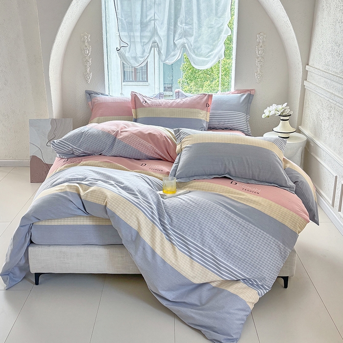 91家纺网 家纺一手货源 找家纺 （总1）安逸家纺 新款全棉加厚生态磨毛床笠四件套床罩学生纯棉三件套