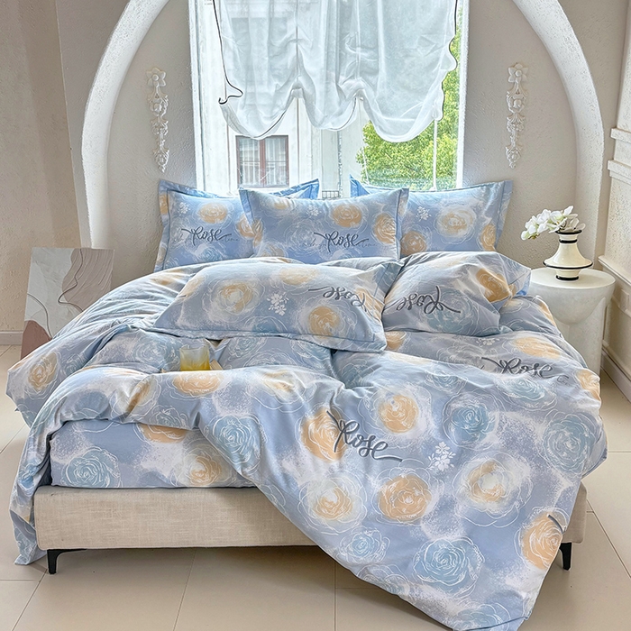 91家纺网 家纺一手货源 找家纺 （总1）安逸家纺 新款全棉加厚生态磨毛床笠四件套床罩学生纯棉三件套