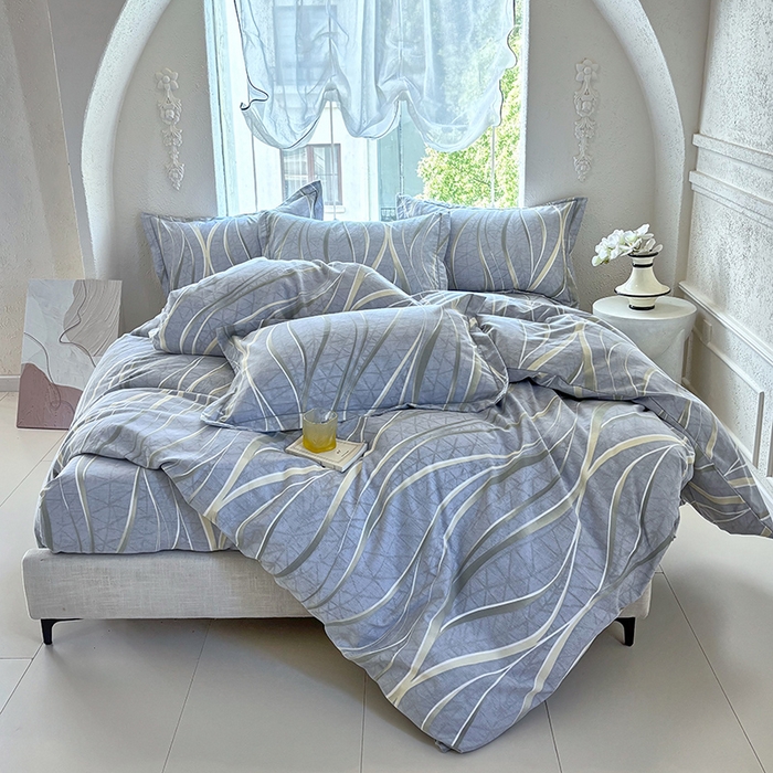 91家纺网 家纺一手货源 找家纺 （总1）安逸家纺 新款全棉加厚生态磨毛床笠四件套床罩学生纯棉三件套