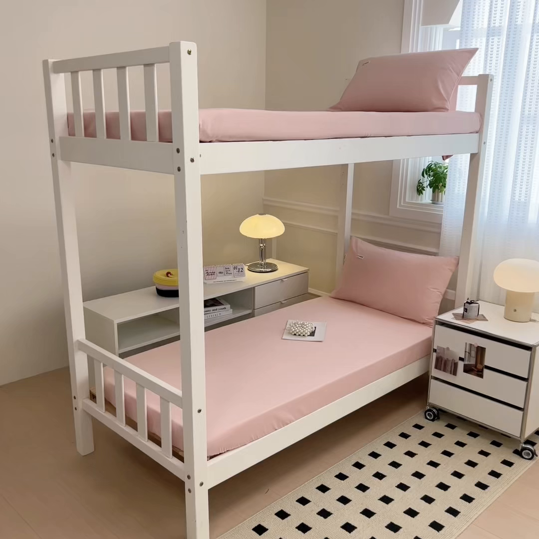 91家纺网 家纺一手货源 找家纺 眠博士 2025新款纯色全棉纯棉磨毛学生床床笠单品床笠床笠单件 磨毛床笠-陶瓷粉