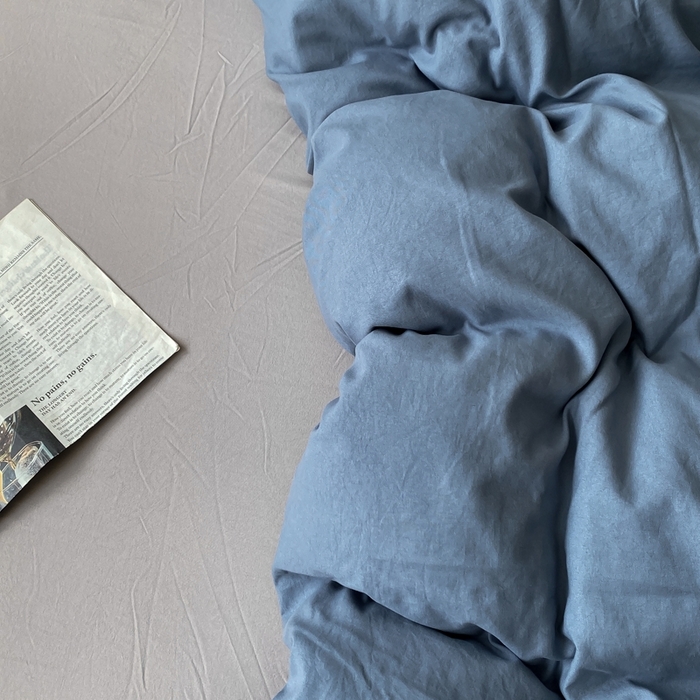 91家纺网 家纺一手货源 找家纺 （总）夜笙家纺 2025新款水洗棉纯色双拼四件套