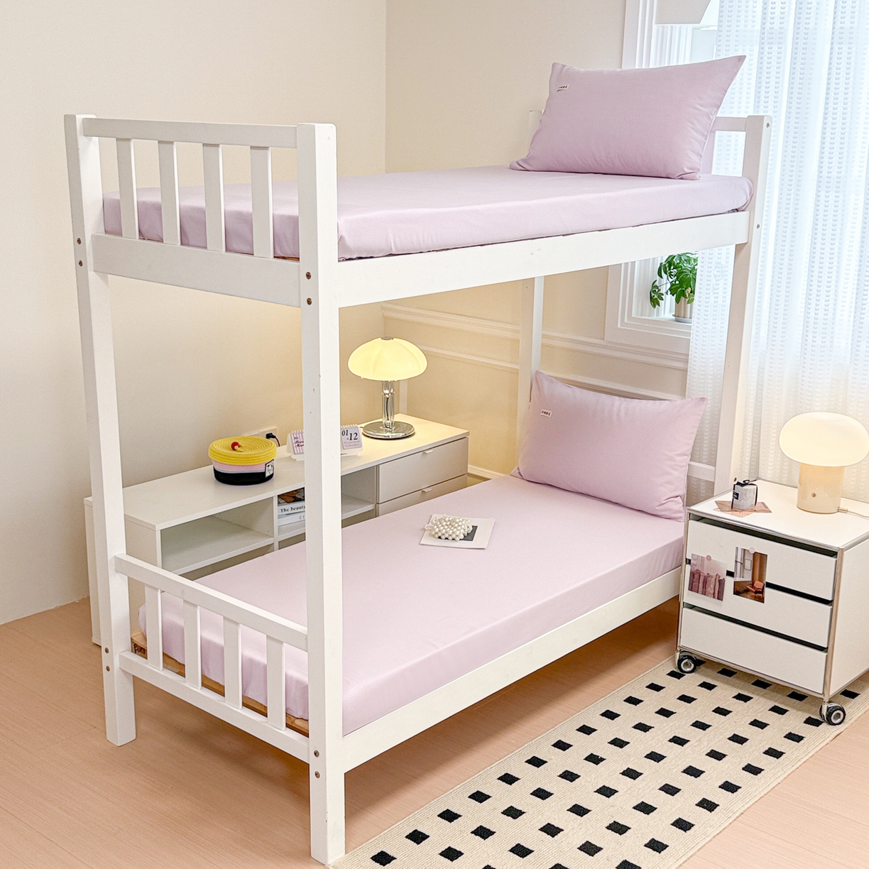 91家纺网 家纺一手货源 找家纺 眠博士 2025新款纯色全棉纯棉磨毛学生床床笠单品床笠床笠单件 磨毛床笠-陶瓷紫