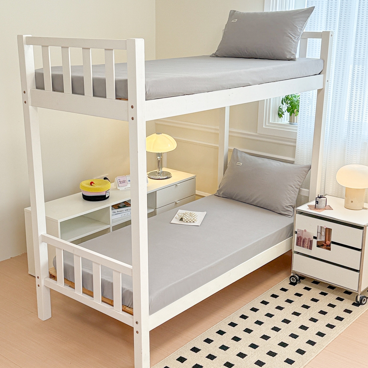 91家纺网 家纺一手货源 找家纺 眠博士 2025新款纯色全棉纯棉磨毛学生床床笠单品床笠床笠单件 磨毛床笠-陶瓷浅灰