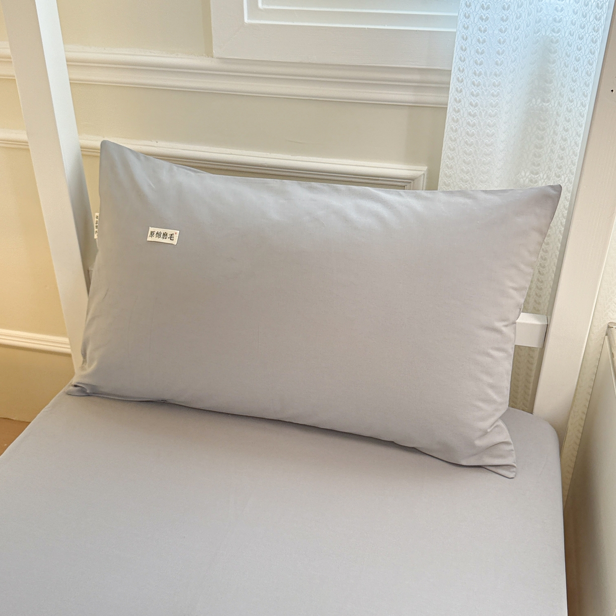 91家纺网 家纺一手货源 找家纺 眠博士 2025新款纯色全棉纯棉磨毛学生床床笠单品床笠床笠单件 磨毛床笠-陶瓷浅灰