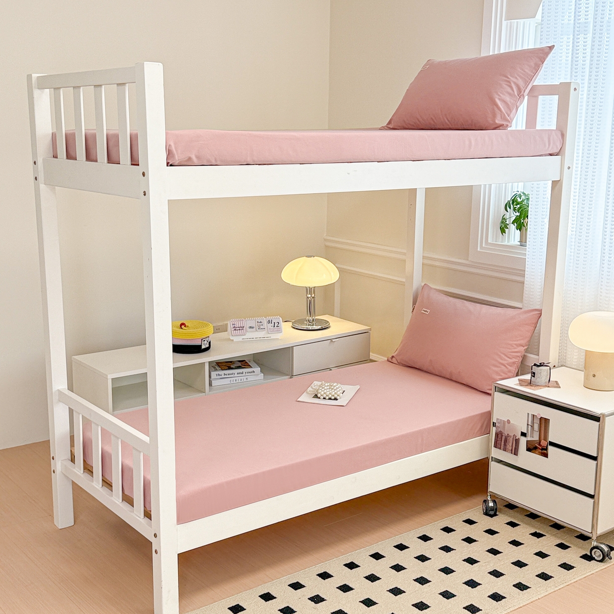 91家纺网 家纺一手货源 找家纺 眠博士 2025新款纯色全棉纯棉磨毛学生床床笠单品床笠床笠单件 磨毛床笠-陶瓷豆沙