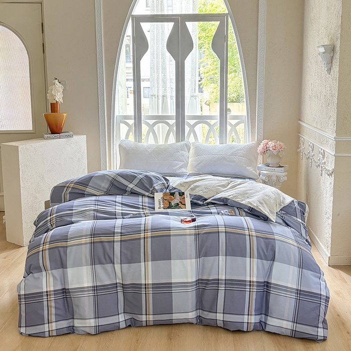 91家纺网 家纺一手货源 找家纺 （总1）安逸家纺 12868 新款全棉被套被罩学生宿舍纯棉单被套