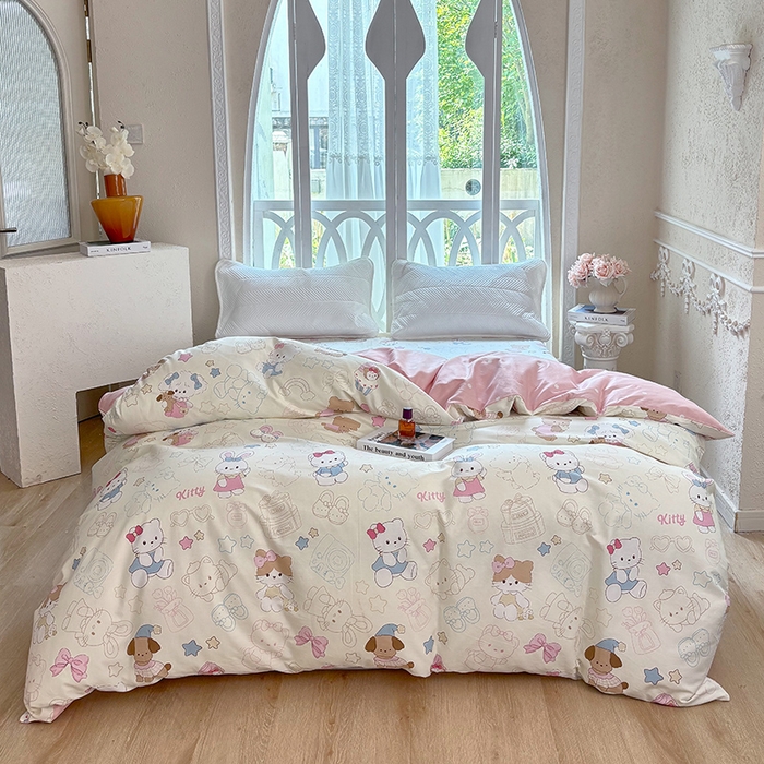 91家纺网 家纺一手货源 找家纺 （总1）安逸家纺 12868 新款全棉被套被罩学生宿舍纯棉单被套