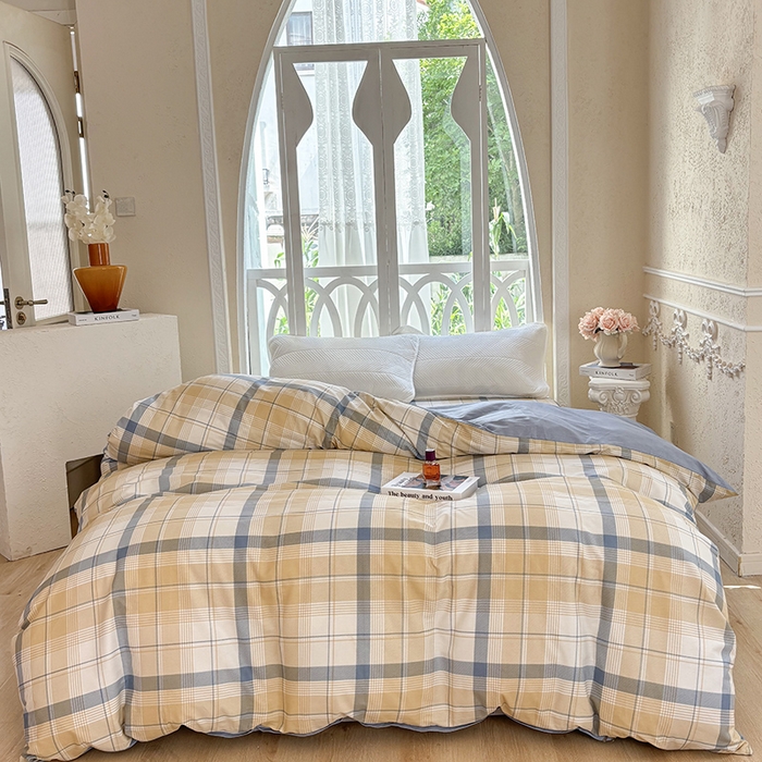 91家纺网 家纺一手货源 找家纺 （总1）安逸家纺 12868 新款全棉被套被罩学生宿舍纯棉单被套