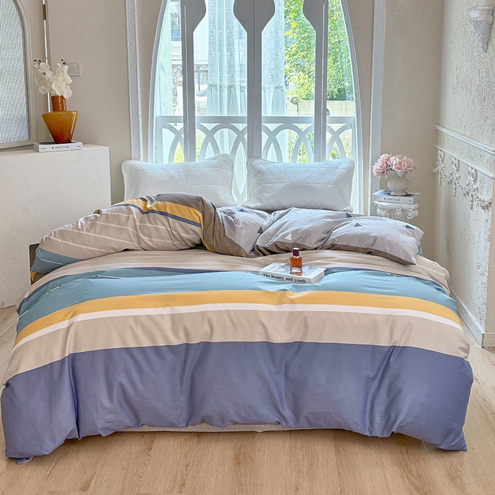 91家纺网 家纺一手货源 找家纺 （总1）安逸家纺 12868 新款全棉被套被罩学生宿舍纯棉单被套