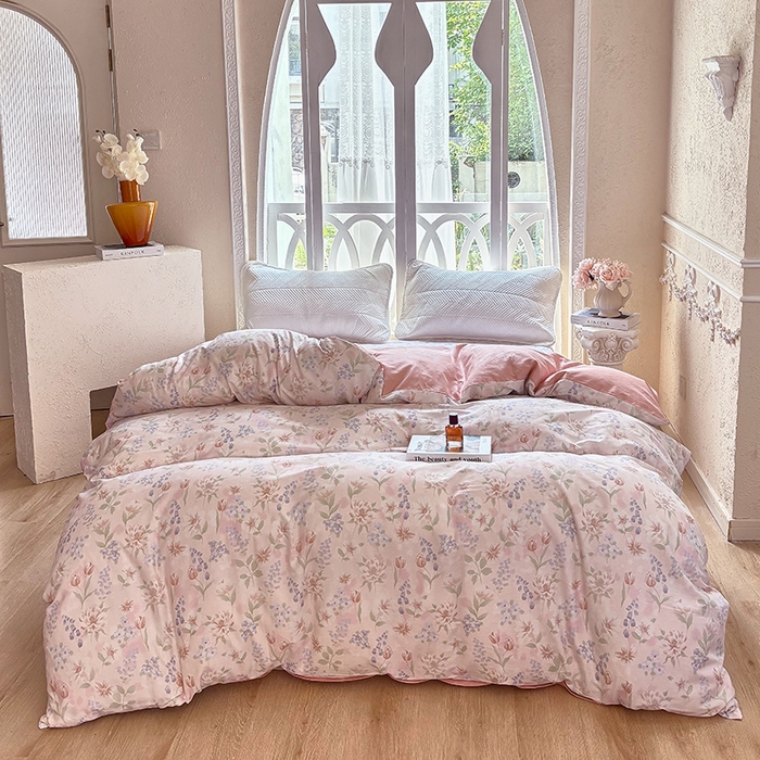 91家纺网 家纺一手货源 找家纺 （总1）安逸家纺 12868 新款全棉被套被罩学生宿舍纯棉单被套