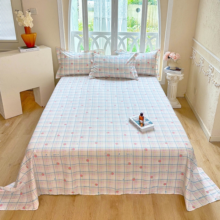 91家纺网 家纺一手货源 找家纺 （总1）安逸家纺 12868 新款全棉床单学生宿舍纯棉单床单