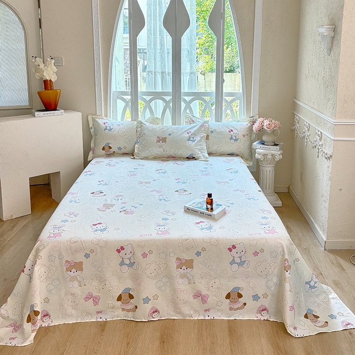 91家纺网 家纺一手货源 找家纺 （总1）安逸家纺 12868 新款全棉床单学生宿舍纯棉单床单