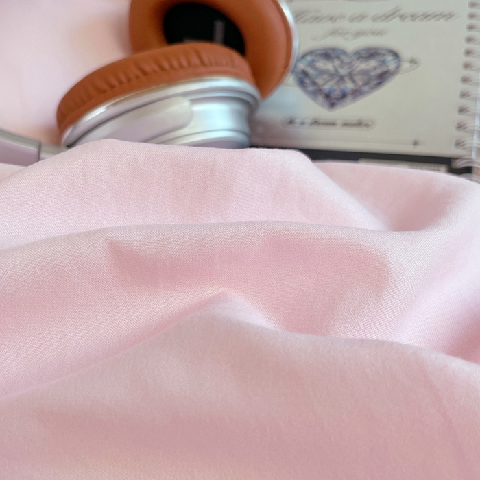 91家纺网 家纺一手货源 找家纺 梦卓家纺 2025新款学生宿舍上下铺纯色水洗棉三件套 草莓冰