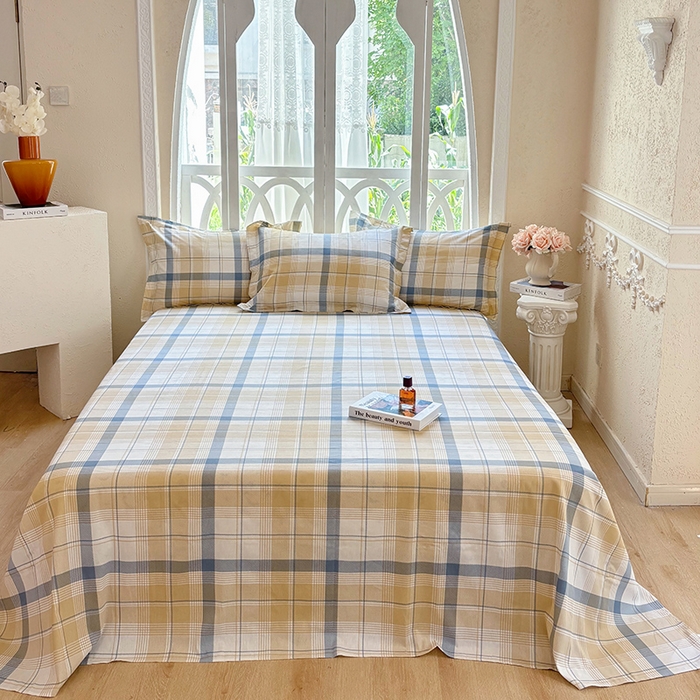 91家纺网 家纺一手货源 找家纺 （总1）安逸家纺 12868 新款全棉床单学生宿舍纯棉单床单