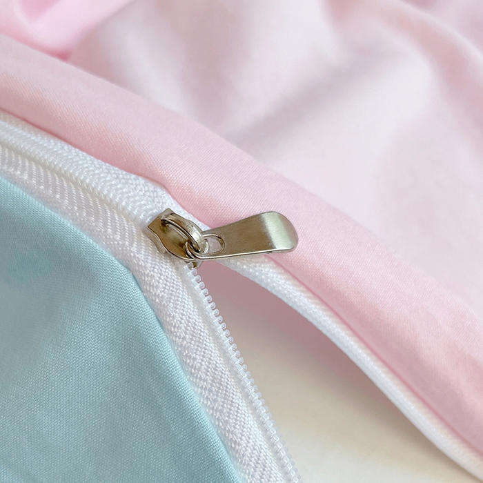 91家纺网 家纺一手货源 找家纺 梦卓家纺 2025新款学生宿舍上下铺纯色水洗棉三件套 草莓冰