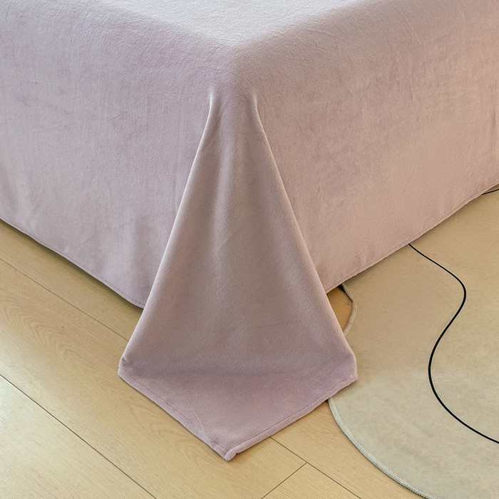 91家纺网 家纺一手货源 找家纺 莱越家纺 2025新款高克重牛奶绒纯色贴标款四件套（8斤重） 贴标-典雅紫