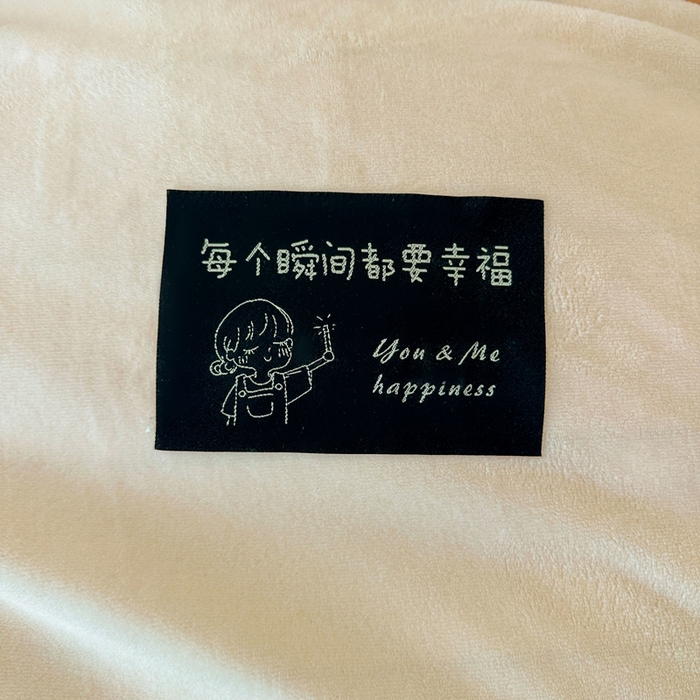 91家纺网 家纺一手货源 找家纺 莱越家纺 2025新款高克重牛奶绒纯色贴标款四件套（8斤重） 贴标-米白+天蓝