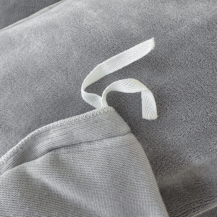 91家纺网 家纺一手货源 找家纺 莱越家纺 2025新款高克重牛奶绒纯色贴标款四件套（8斤重） 贴标-绅士灰