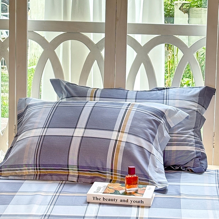 91家纺网 家纺一手货源 找家纺 （总1）安逸家纺 12868 新款全棉枕套学生纯棉单枕套48x74一对