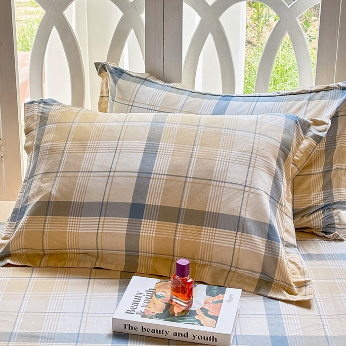 91家纺网 家纺一手货源 找家纺 （总1）安逸家纺 12868 新款全棉枕套学生纯棉单枕套48x74一对