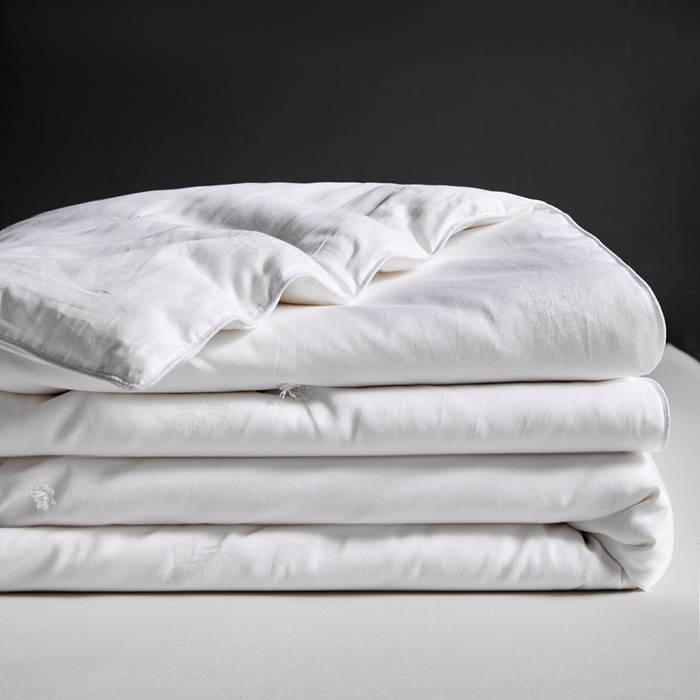 91家纺网 家纺一手货源 找家纺 金同成 2025新款婚庆被冬被子母被春秋被四季被60支全棉龙凤喜字提花蚕丝被 雪莹白