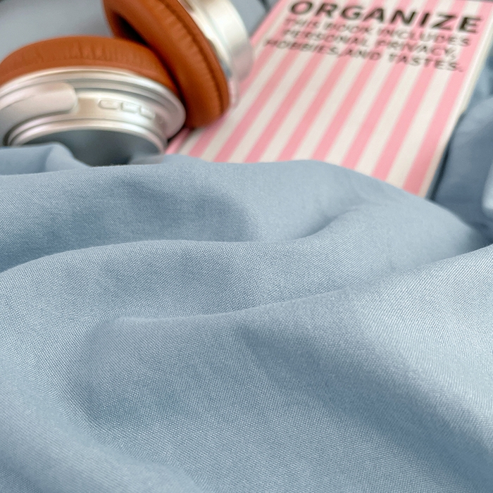 91家纺网 家纺一手货源 找家纺 梦卓家纺 2025新款学生宿舍上下铺纯色水洗棉三件套 雾霾蓝豆沙