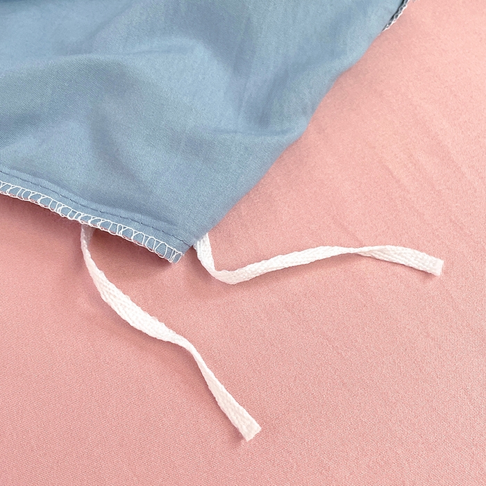 91家纺网 家纺一手货源 找家纺 梦卓家纺 2025新款学生宿舍上下铺纯色水洗棉三件套 雾霾蓝豆沙