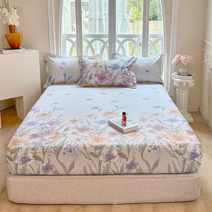 91家纺网 家纺一手货源 找家纺 （总1）安逸家纺 12868 新款全棉床笠床罩学生纯棉单床笠