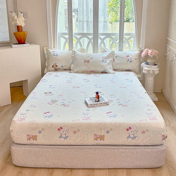 91家纺网 家纺一手货源 找家纺 （总1）安逸家纺 12868 新款全棉床笠床罩学生纯棉单床笠