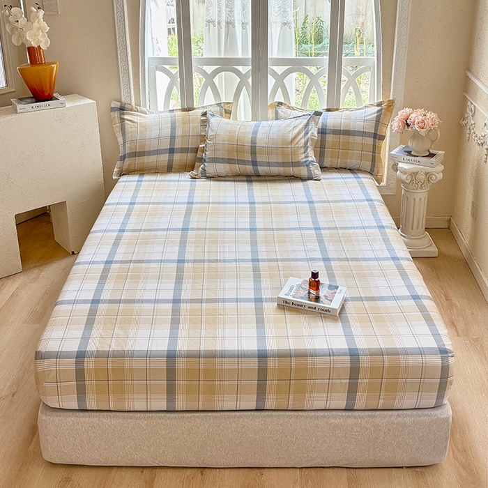 91家纺网 家纺一手货源 找家纺 （总1）安逸家纺 12868 新款全棉床笠床罩学生纯棉单床笠