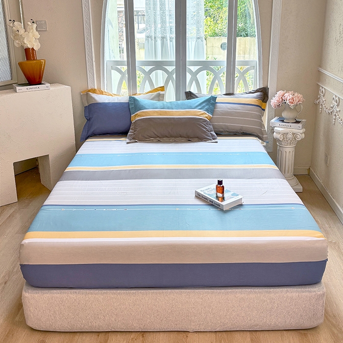 91家纺网 家纺一手货源 找家纺 （总1）安逸家纺 12868 新款全棉床笠床罩学生纯棉单床笠