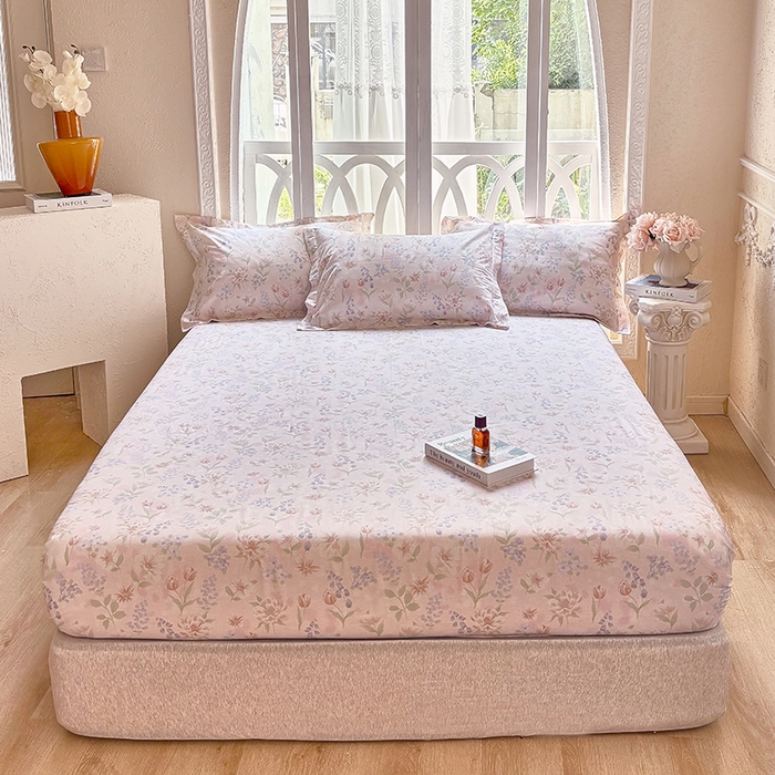 91家纺网 家纺一手货源 找家纺 （总1）安逸家纺 12868 新款全棉床笠床罩学生纯棉单床笠