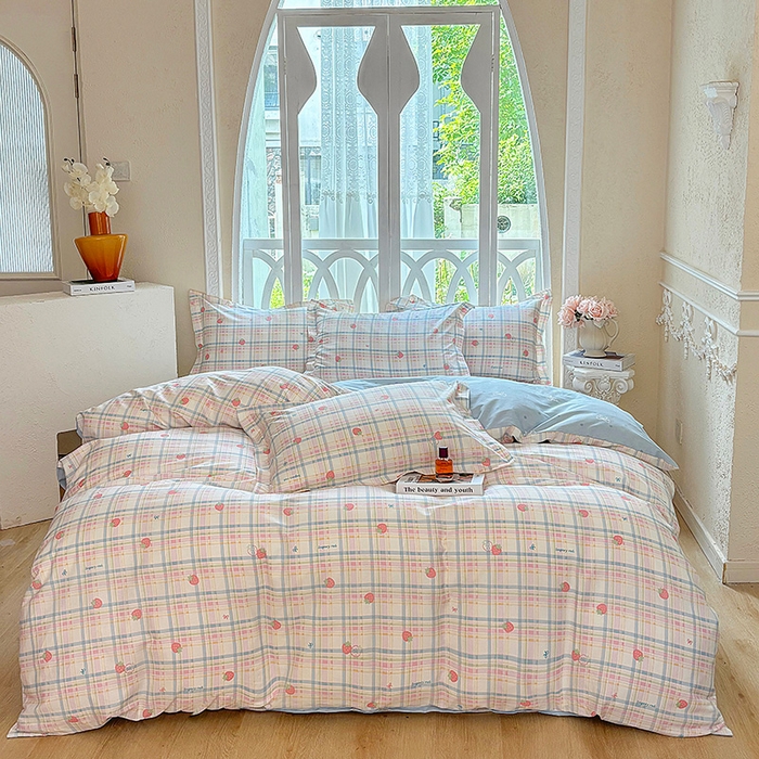 91家纺网 家纺一手货源 找家纺 （总1）安逸家纺 12868 新款全棉床单四件套学生宿舍纯棉床单款三件套